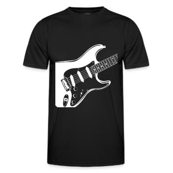 Elektrogitarre - Männer Funktions-T-Shirt - Schwarz - Vorne - AI Model Male 178 dark (178cm)