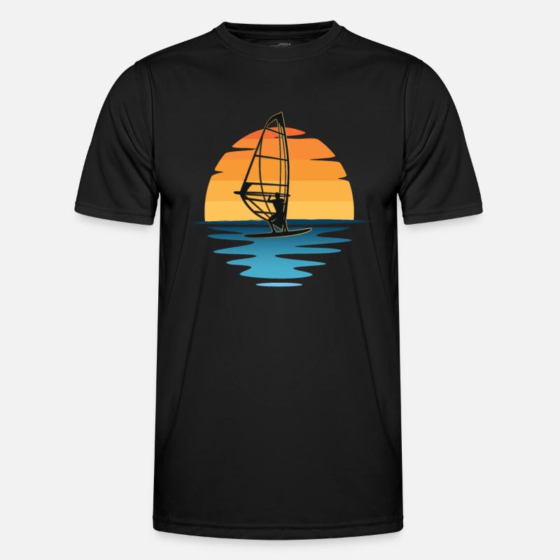 Windsurf Sunset T-shirt sport Homme