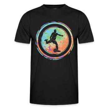 Fußball Spieler Fußballspieler Jungen Fußballer - Männer Funktions-T-Shirt - Schwarz - Vorne - AI Model Male 178 dark (178cm)