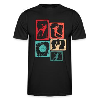 Handball Player Handball Player Boys Handball Player - Men's Functional T-Shirt - black - Front - AI Model Male 178 dark (178cm)