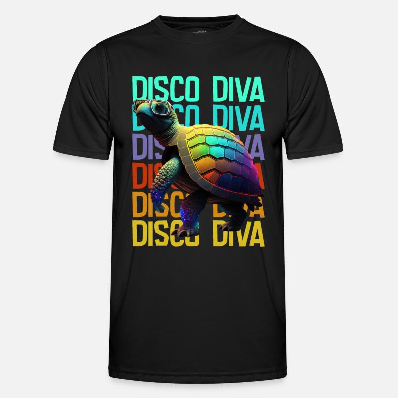 Turtle Disco Diva - Men's Functional T-Shirt - black