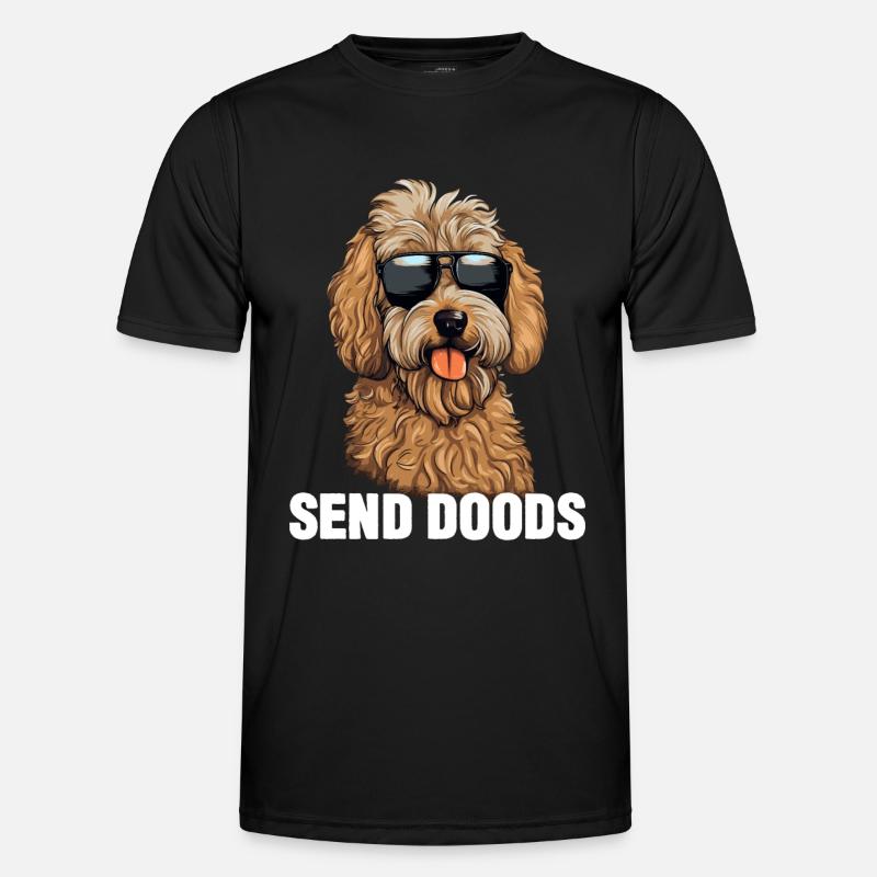 Goldendoodle Send Doods - Men's Functional T-Shirt - black