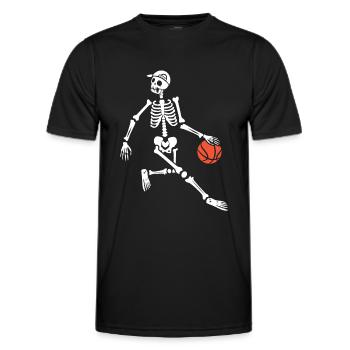 Basketball player skeleton basketball player basketball - Men's Functional T-Shirt - black - Front - AI Model Male 178 dark (178cm)