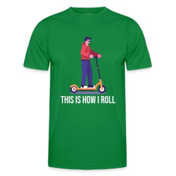 Scootering C’est comme ça que je roule - T-shirt sport Homme - vert - Devant - AI Model Male 178 dark (178cm)