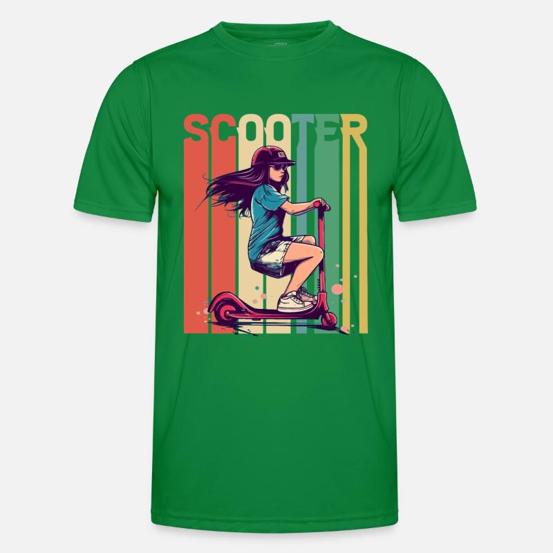 Scooter Mädchen Retro Männer Funktions-T-Shirt
