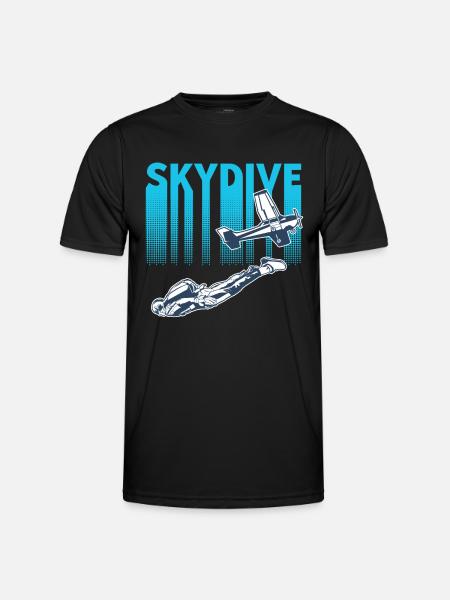 Parachutisme en parachute - T-shirt sport Homme - noir