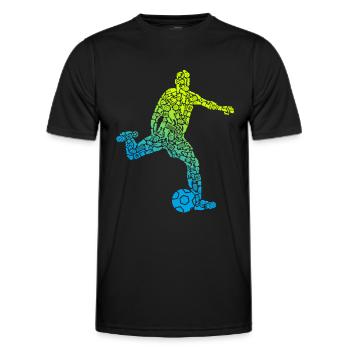 Fußball Symbole Fußballspieler Jungen Fußballer - Männer Funktions-T-Shirt - Schwarz - Vorne - AI Model Male 178 dark (178cm)
