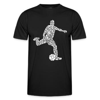 Fußballspieler Symbole Fußball Spieler Fußballer - Männer Funktions-T-Shirt - Schwarz - Vorne - AI Model Male 178 dark (178cm)