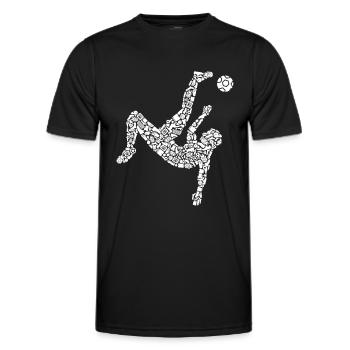 Fußballer Symbole Fußball Spieler Fußballspieler - Männer Funktions-T-Shirt - Schwarz - Vorne - AI Model Male 178 dark (178cm)