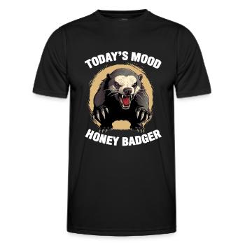 Honey Badger Humeur d’aujourd’hui - T-shirt sport Homme - noir - Devant - AI Model Male 178 dark (178cm)