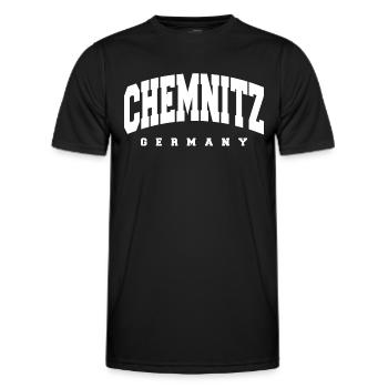 Chemnitz - Männer Funktions-T-Shirt - Schwarz - Vorne - AI Model Male 178 dark (178cm)