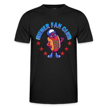 Hotdog Wiener Fanclub - Männer Funktions-T-Shirt - Schwarz - Vorne - AI Model Male 178 dark (178cm)