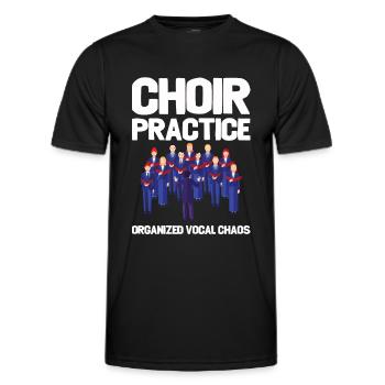 Pratique chorale Chaos vocal organisé - T-shirt sport Homme - noir - Devant - AI Model Male 178 dark (178cm)