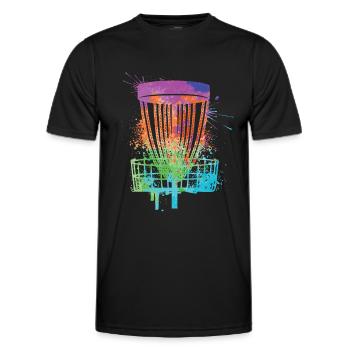 Discgolf Sport Disc Golf Jungen Kinder Discgolfer - Männer Funktions-T-Shirt - Schwarz - Vorne - AI Model Male 178 dark (178cm)