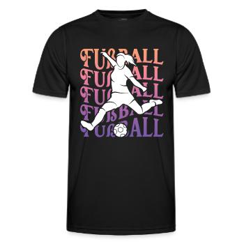 Soccer Vintage Soccer Player Women's Soccer Player - Men's Functional T-Shirt - black - Front - AI Model Male 178 dark (178cm)