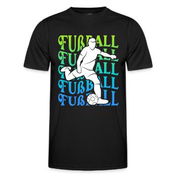 Soccer Vintage Soccer Player Kids Soccer Player - Men's Functional T-Shirt - black - Front - AI Model Male 178 dark (178cm)