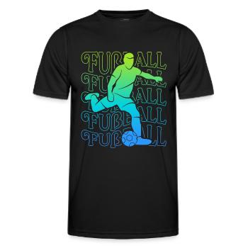 Soccer Vintage Soccer Player Young Soccer Player - Men's Functional T-Shirt - black - Front - AI Model Male 178 dark (178cm)