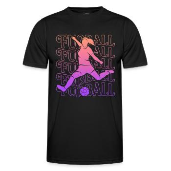 Soccer Retro Soccer Player Women Soccer Player - Men's Functional T-Shirt - black - Front - AI Model Male 178 dark (178cm)