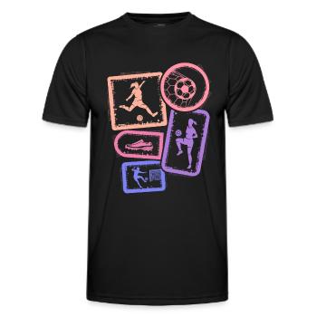 Soccer Player Soccer Kids Women Soccer Player - Men's Functional T-Shirt - black - Front - AI Model Male 178 dark (178cm)