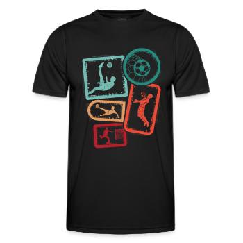 Soccer Player Soccer Kids Men Soccer Player - Men's Functional T-Shirt - black - Front - AI Model Male 178 dark (178cm)