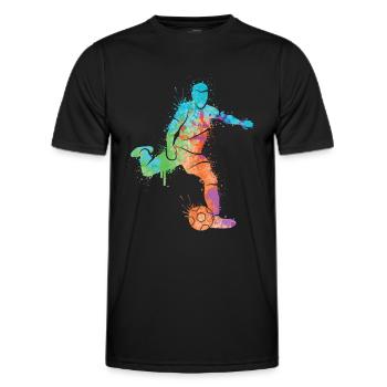 Soccer Player Soccer Player Kids - Men's Functional T-Shirt - black - Front - AI Model Male 178 dark (178cm)