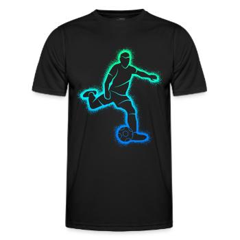 Soccer Player Soccer Player Boys - Men's Functional T-Shirt - black - Front - AI Model Male 178 dark (178cm)