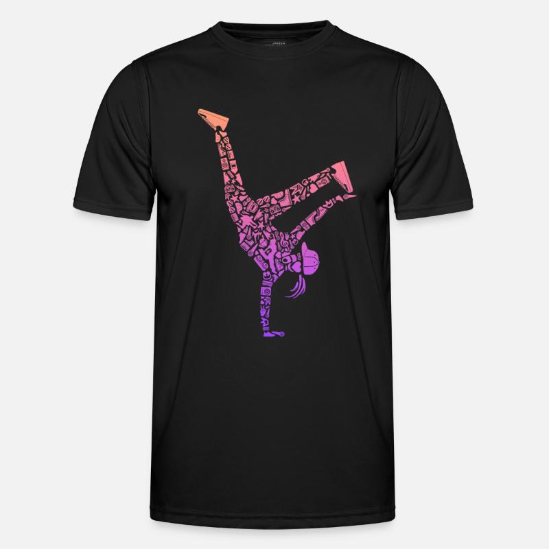 Breakdance Breakdancer Femmes Filles Breakdance - T-shirt sport Homme - noir