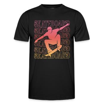 Skateboarder Girl Skater Mädchen Skateboard Damen - Männer Funktions-T-Shirt - Schwarz - Vorne - AI Model Male 178 dark (178cm)