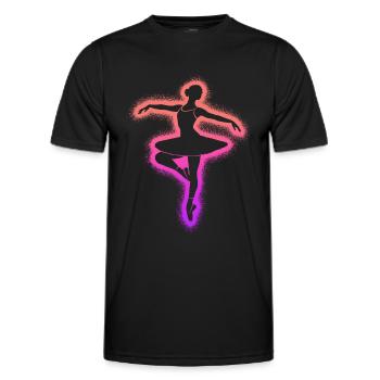 Ballerina Balletttänzerin Tanzen Ballett Mädchen - Männer Funktions-T-Shirt - Schwarz - Vorne - AI Model Male 178 dark (178cm)