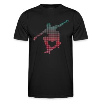 Skateur Skateur Skateboard Coloré Skateur - T-shirt sport Homme - noir - Devant - AI Model Male 178 dark (178cm)