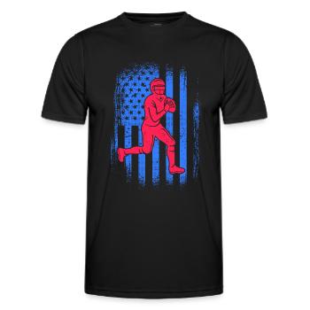 Joueurs de football américain États-Unis Football masculin - T-shirt sport Homme - noir - Devant - AI Model Male 178 dark (178cm)