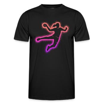 Handball Handballspielerin Mädchen Handballerin - Männer Funktions-T-Shirt - Schwarz - Vorne - AI Model Male 178 dark (178cm)