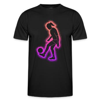 Soccer Soccer Player Women Soccer Player - Men's Functional T-Shirt - black - Front - AI Model Male 178 dark (178cm)
