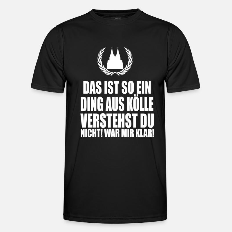 Köln - Männer Funktions-T-Shirt - Schwarz