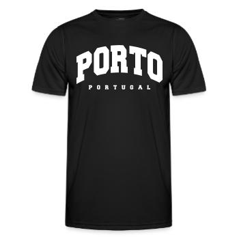 Porto - Männer Funktions-T-Shirt - Schwarz - Vorne - AI Model Male 178 dark (178cm)