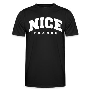 Nice - Men's Functional T-Shirt - black - Front - AI Model Male 178 dark (178cm)