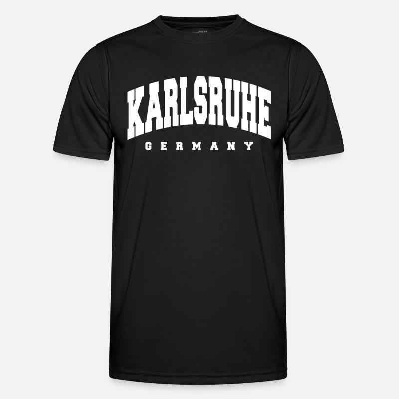 Karlsruhe - Männer Funktions-T-Shirt - Schwarz
