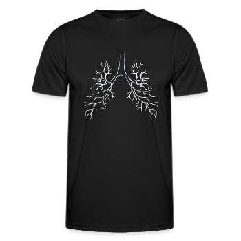 Bronches Poumons - T-shirt sport Homme - noir - Devant - AI Model Male 178 dark (178cm)