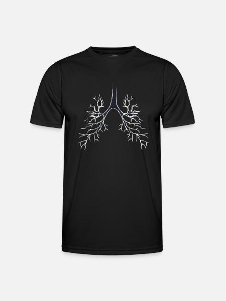 Bronchi lungs - Men's Functional T-Shirt - black