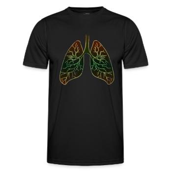Lunge Organ - Männer Funktions-T-Shirt - Schwarz - Vorne - AI Model Male 178 dark (178cm)
