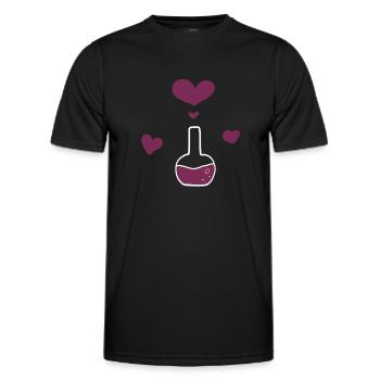Chemie Kolben - Männer Funktions-T-Shirt - Schwarz - Vorne - AI Model Male 178 dark (178cm)