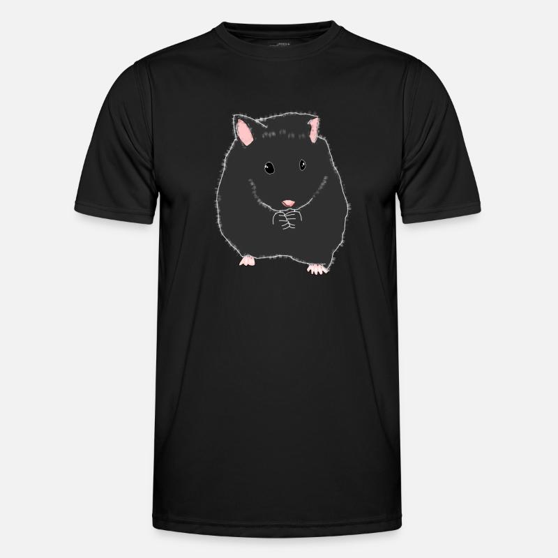 Hamster Tier - Männer Funktions-T-Shirt - Schwarz