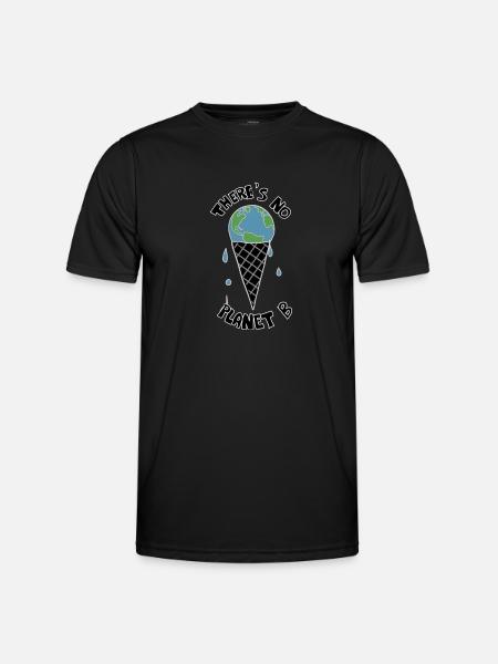 Klimaschutz Erde - Männer Funktions-T-Shirt - Schwarz
