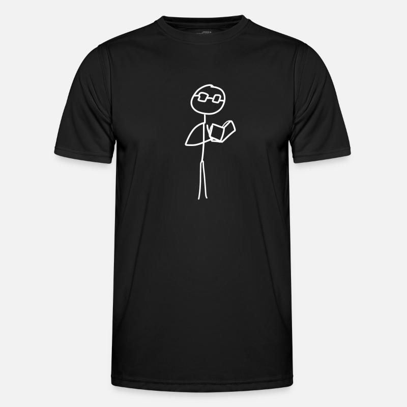 lesen Buch - Männer Funktions-T-Shirt - Schwarz