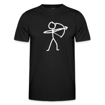 Pfeil Bogen - Männer Funktions-T-Shirt - Schwarz - Vorne - AI Model Male 178 dark (178cm)