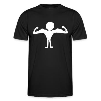 starker Mann - Männer Funktions-T-Shirt - Schwarz - Vorne - AI Model Male 178 dark (178cm)