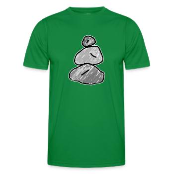 Pierres - T-shirt sport Homme - vert - Devant - AI Model Male 178 dark (178cm)