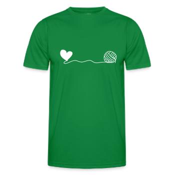 herz wolle - Männer Funktions-T-Shirt - Kelly Green - Vorne - AI Model Male 178 dark (178cm)