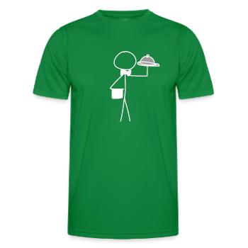 serve waiters - Men's Functional T-Shirt - kelly green - Front - AI Model Male 178 dark (178cm)