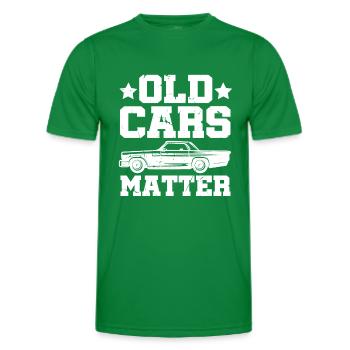 Les Vieilles Voitures Comptent Humour Auto - T-shirt sport Homme - vert - Devant - AI Model Male 178 dark (178cm)